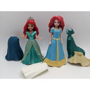 Disney Little Mermaid Princess Merida Doll Brave Magiclip Kingdom Polly Pocket